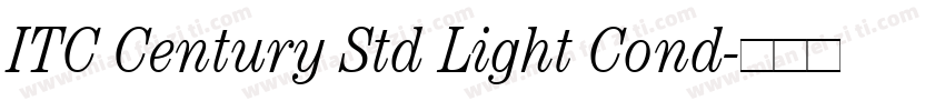 ITC Century Std Light Cond字体转换